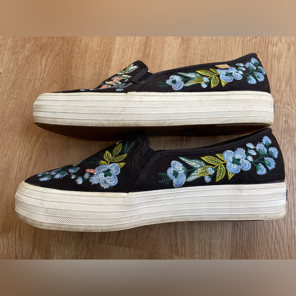 Anthropologie Keds Rifle 9.5 Triple Decker Embroidered Herb Garden Sneakers $149 - Picture 5 of 8